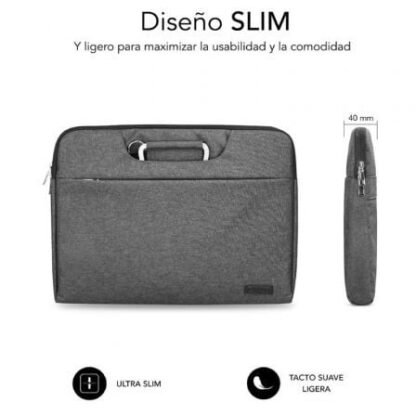 Maletín subblim business para portátiles 13.3-14"/ gris - Imagen 3
