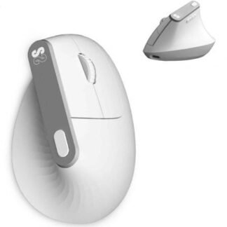Ratón vertical inalámbrico por bluetooth/ 2.4ghz subblim nature vertical ergo dual battery/ batería recargable/ hasta 4000 dpi/