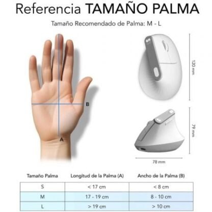 Ratón vertical inalámbrico por bluetooth/ 2.4ghz subblim nature vertical ergo dual battery/ batería recargable/ hasta 4000 dpi/ - Imagen 5