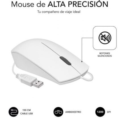 Teclado y ratón subblim combo business slim silencioso/ blanco - Imagen 4