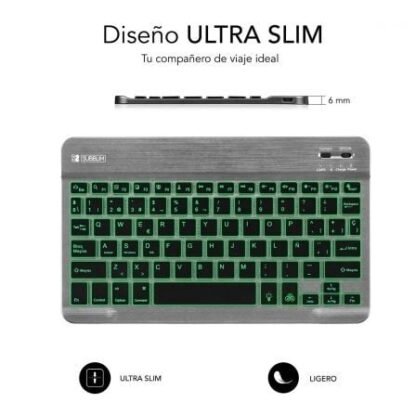Teclado compacto inalámbrico por bluetooth subblim smart backlit/ gris - Imagen 3