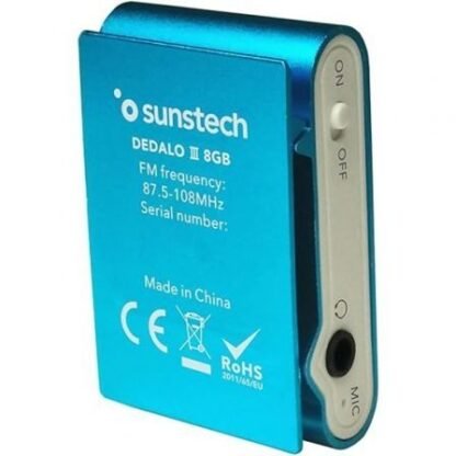Reproductor mp3 sunstech dedalo iii/ 8gb/ radio fm/ azul - Imagen 2