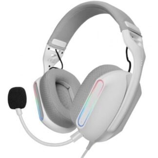 Auriculares gaming con micrófono mars gaming mh-pro/ jack 3.5/ usb/ blancos