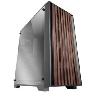 Caja gaming semitorre mars gaming mc-wood/ cristal cromado