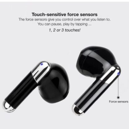 Auriculares bluetooth tooq onyx tqbwh-0054b con estuche de carga/ autonomía 4h/ negros - Imagen 4