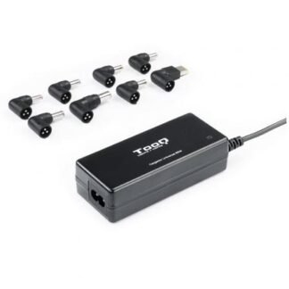 Cargador de portátil tooq tqlc-65bs02at/ 65w/ automático/ 8 conectores/ voltaje 18.5-20v/ 1 usb