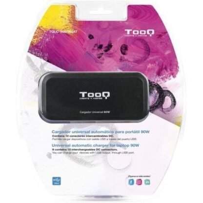 Cargador de portátil tooq tqlc-90bs02at/ 90w/ automático/ 12 conectores/ voltaje 12-20v/ 1 usb - Imagen 5