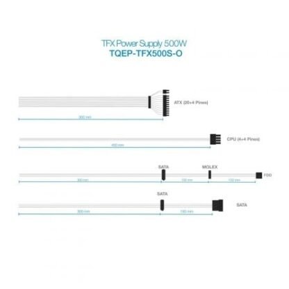 Fuente de alimentación tfx tooq tqep-tfx500s-o/ 500w/ ventilador 8cm - Imagen 4