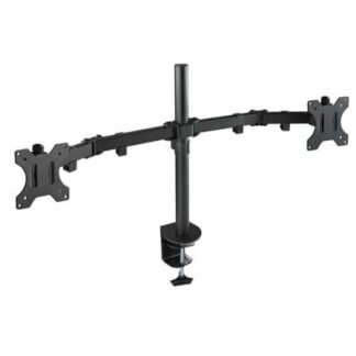 Soporte de mesa para 2 monitores tooq db1232tn-b/ giratorio/ inclinable/ hasta 8kg