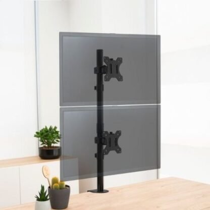 Soporte de mesa para 2 monitores tooq db1233tnv-b/ giratorio/ inclinable/ hasta 8kg - Imagen 4