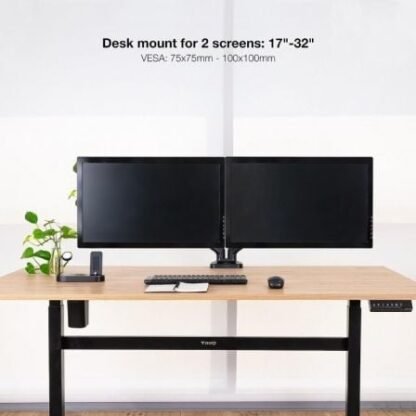 Soporte de mesa para 2 monitores tooq db5132tnr-b/ giratorio/ inclinable/ hasta 9kg - Imagen 4