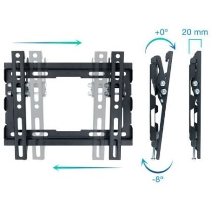 Soporte de pared inclinable tooq lp1044t-b para tv de 23-43"/ hasta 45kg - Imagen 2