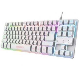 Teclado gaming trust gaming gxt 833w thado tkl/ blanco