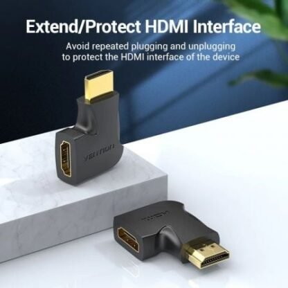 Adaptador hdmi 4k 270º vention aiqb0/ hdmi macho - hdmi hembra - Imagen 4