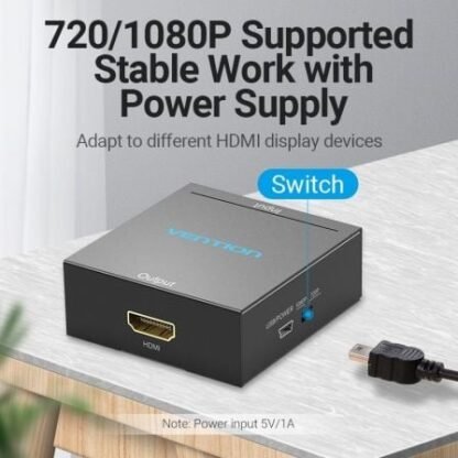 Convertidor rca a hdmi vention aefb0/ rca hembra - hdmi hembra - miniusb hembra - Imagen 3