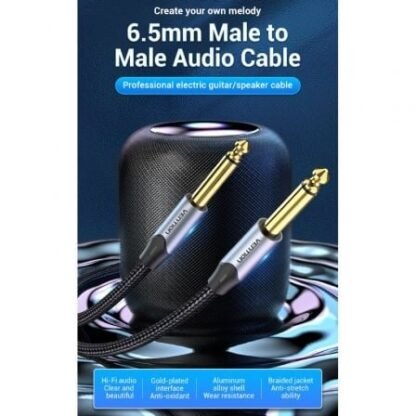 Cable estéreo vention bashg/ jack 6.5 macho - jack 6.5 macho/ 1.5m/ gris - Imagen 4
