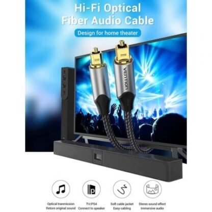 Cable de audio de fibra óptica vention bavhf/ 1m/ gris - Imagen 3