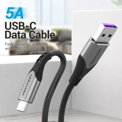 Cable usb 2.0 tipo-c vention cofhh/ usb tipo-c macho - usb macho/ hasta 100w/ 480mbps/ 2m/ gris - Imagen 2