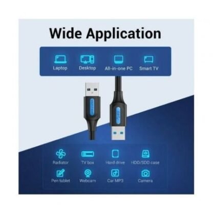 Cable usb 3.0 vention conbh/ usb macho - usb macho/ 5gbps/ 2m/ negro - Imagen 4