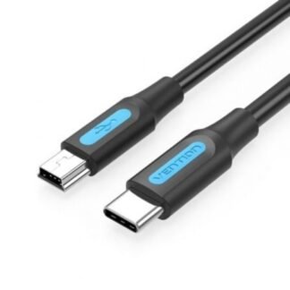 Cable usb 2.0 tipo-c vention cowbg/ usb tipo-c macho - miniusb macho/ hasta 10w/ 480mbps/ 1.5m/ negro