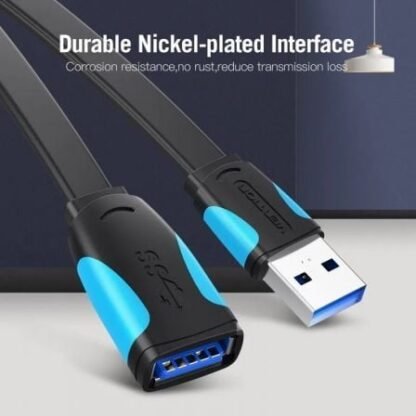 Cable alargador usb 3.0 vention vas-a13-b150/ usb macho - usb hembra/ 5gbps/ 1.5m/ negro y azul - Imagen 2