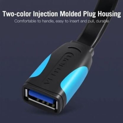Cable alargador usb 3.0 vention vas-a13-b150/ usb macho - usb hembra/ 5gbps/ 1.5m/ negro y azul - Imagen 3