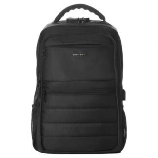 Mochila vention krkb0 para portátiles hasta 17"/ impermeable/ puerto usb/ antirrobo/ negra
