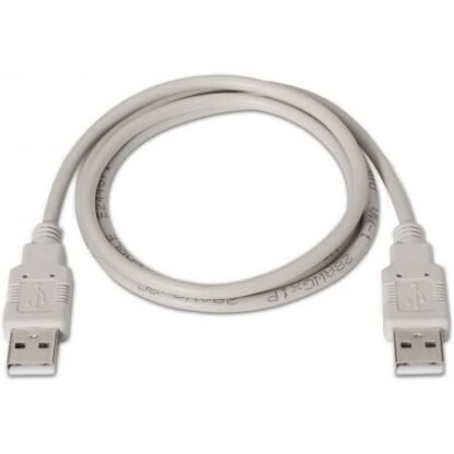 Cable usb 2.0  aisens a101-0021/ usb macho - usb macho/ hasta 2.5w/ 60mbps/ 1m/ beige - Imagen 2