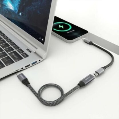 Cable alargador usb 3.2 aisens a107-0761/ usb tipo-c macho - usb tipo-c hembra/ hasta 100w/ 20gbps/ 1.5m/ gris - Imagen 4