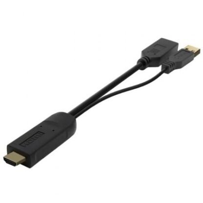Cable conversor 4k aisens a122-0642/ hdmi macho - displayport hembra - usb macho/ hasta 10w/ 2250mbps/ 10cm + 10cm/ negro - Imagen 3