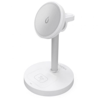 Base de carga inalámbrica aisens asch-15w3wc065-w/ 15w/ blanco