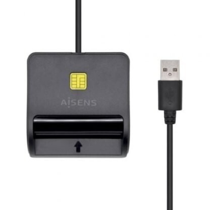 Lector de dni aisens ascr-sn01-bk/ usb 2.0/ negro - Imagen 2