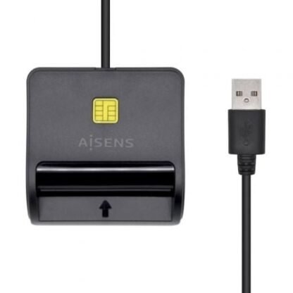 Lector de dni y tarjetas aisens ascr-sn02sd-bk/ usb 2.0/ negro - Imagen 2
