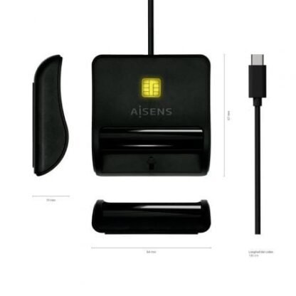 Lector de dni usb tipo-c aisens ascr-sn03c-bk/ usb tipo-c/ negro - Imagen 5