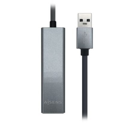 Hub usb 3.0 aisens a106-0401/ 3xusb/ 1xrj45/ gris - Imagen 2