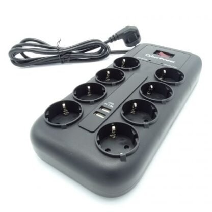 Regleta con interruptor cyberpower p0820sud0-de/ 8 tomas de corriente/ 2 usb/ cable 1.8m/ negra - Imagen 3