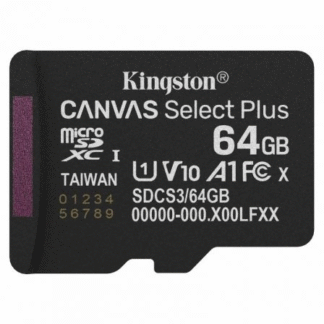 Tarjeta de memoria kingston canvas select plus 64gb microsd xc/ clase 10/ 100mbs