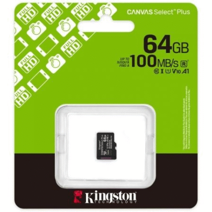 Tarjeta de memoria kingston canvas select plus 64gb microsd xc/ clase 10/ 100mbs - Imagen 3