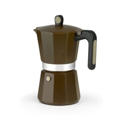 Cafetera italiana monix induction cream m671009/ 9 tazas/ marrón - Imagen 2