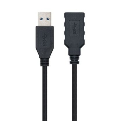 Cable alargador usb 3.0 nanocable 10.01.0902-bk/ usb macho - usb hembra/ 2m/ negro - Imagen 2