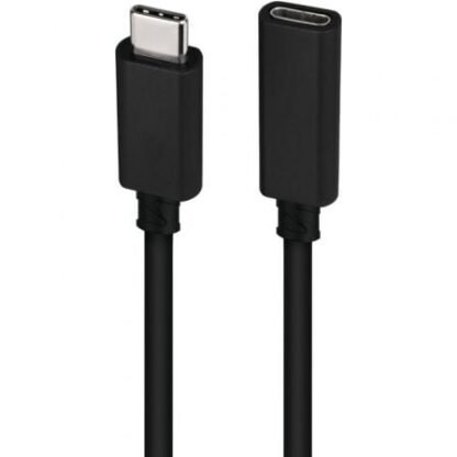 Cable alargador usb tipo-c 3.2 nanocable 10.01.4501-l150/ usb tipo-c macho - usb tipo-c hembra/ 1.5m/ negro - Imagen 3