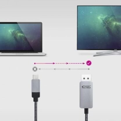 Cable conversor nanocable 10.15.5002/ usb tipo-c macho - displayport macho/ 1.8m/ negro - Imagen 5