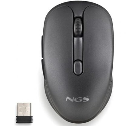 Ratón inalámbrico ngs evo spook silencioso/ batería recargable/ hasta 1600 dpi/ negro - Imagen 2