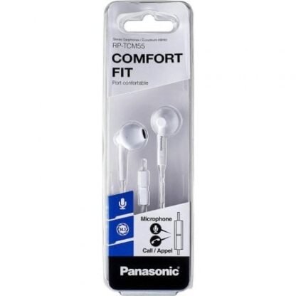 Auriculares intrauditivos panasonic rp-tcm55/ con micrófono/ jack 3.5/ blancos - Imagen 4