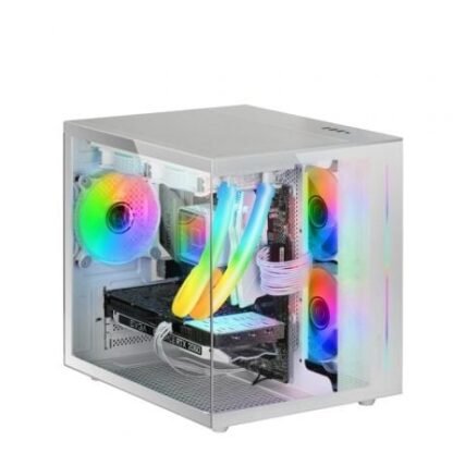 Caja gaming minitorre mars gaming mc-view/ blanca - Imagen 2