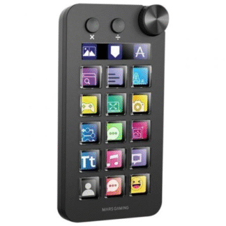 Control deck mars gaming msd-neo/ 15 teclas lcd/ 1 rueda/ 2 botones/ negro