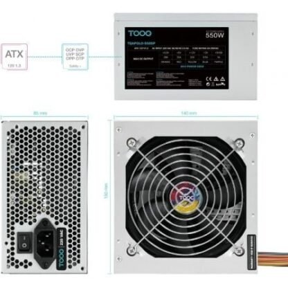Fuente de alimentación tooq tqapolo-550sp/ 550w/ ventilador 12cm - Imagen 4