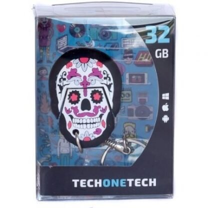 Pendrive 32gb tech one tech calavera pinky usb 2.0 - Imagen 4