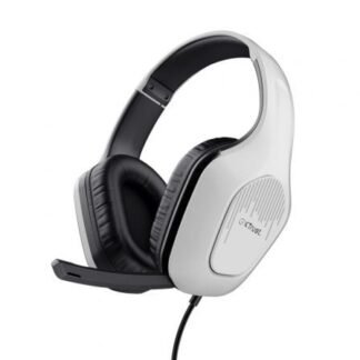 Auriculares gaming con micrófono trust gaming gxt 415 zirox ps5/ jack 3.5/ blancos