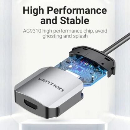 Conversor vention tdehb/ usb tipo-c macho - hdmi hembra/ 15cm/ plata - Imagen 4